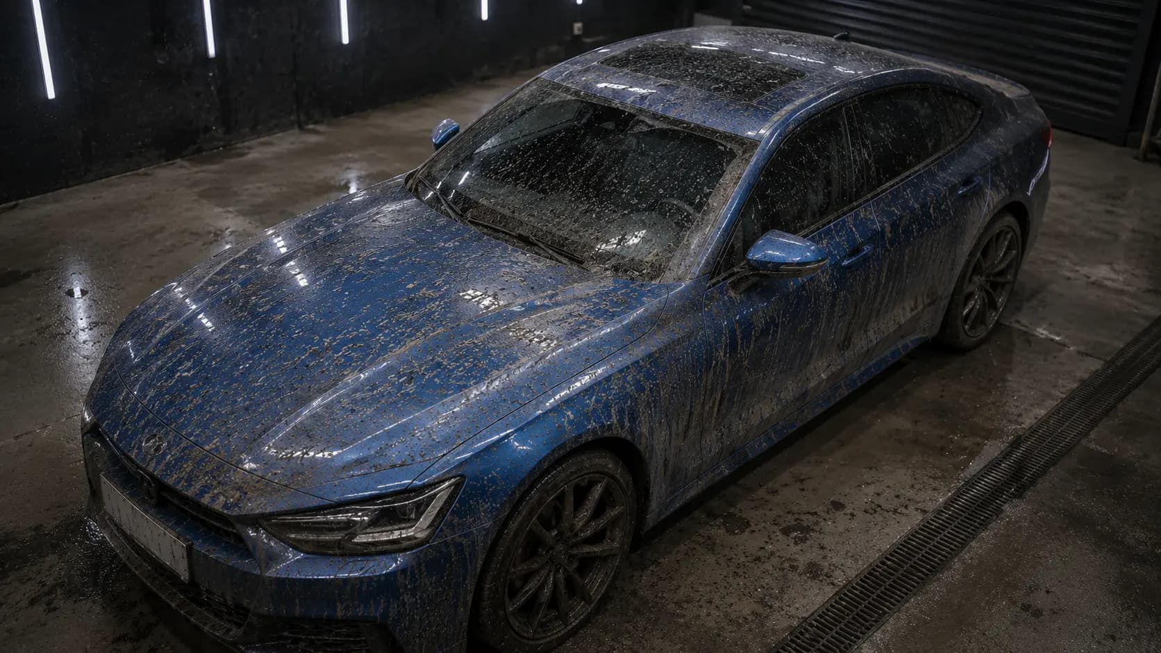 car from the top, before detailing